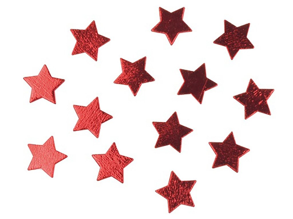 Anděl Dřevěné hvězdičky červené, 12 ks - 3,5 cm