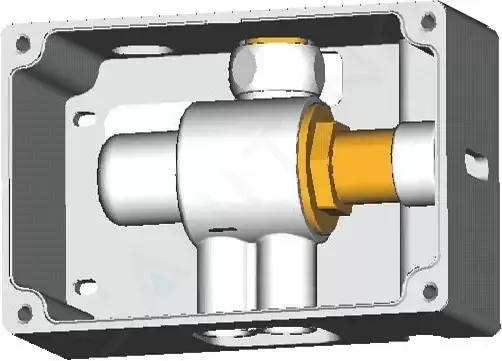 IDEAL STANDARD CeraPlus Termostatický připojovací box pro směšování teploty (univerzální použitelný se všemi sensorovými bateriemi), neutrální A3813NU