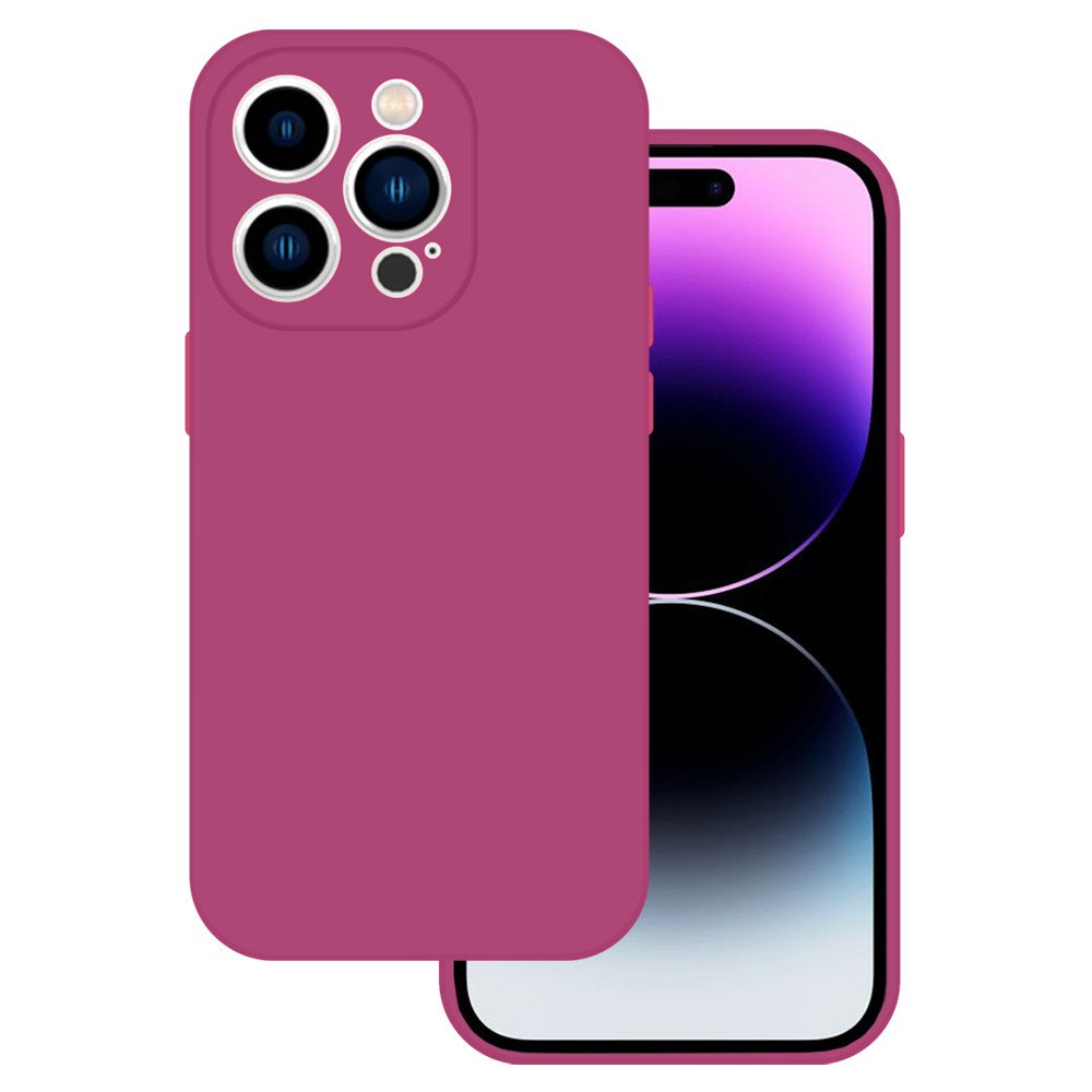 Tel Protect Silicone Premium pro Iphone 15 raspberry
