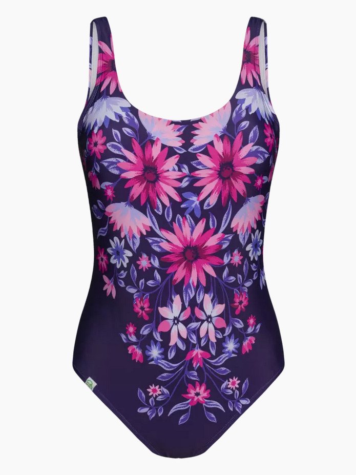 Veselé dámské jednodílné plavky Dedoles Květinová duše (D-F-BW-SW-OPS-C-1580) XS