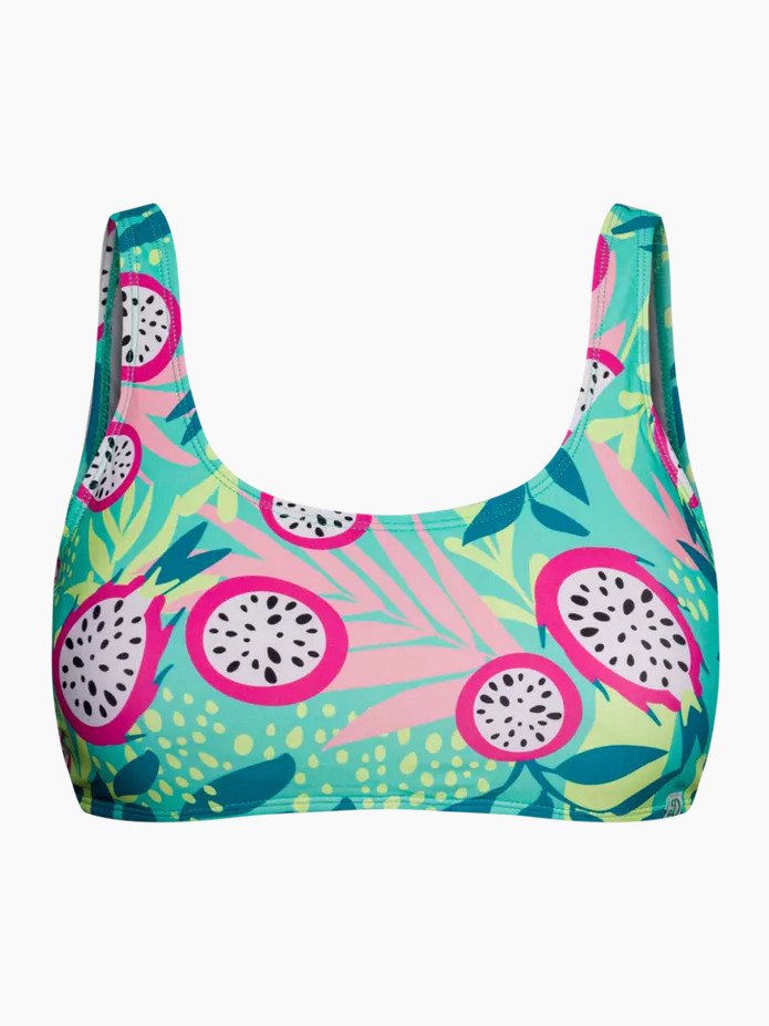 Veselá dámská sportovní plavková podprsenka Dedoles Dračí ovoce (D-F-SCL-S-BLT-C-1579) S