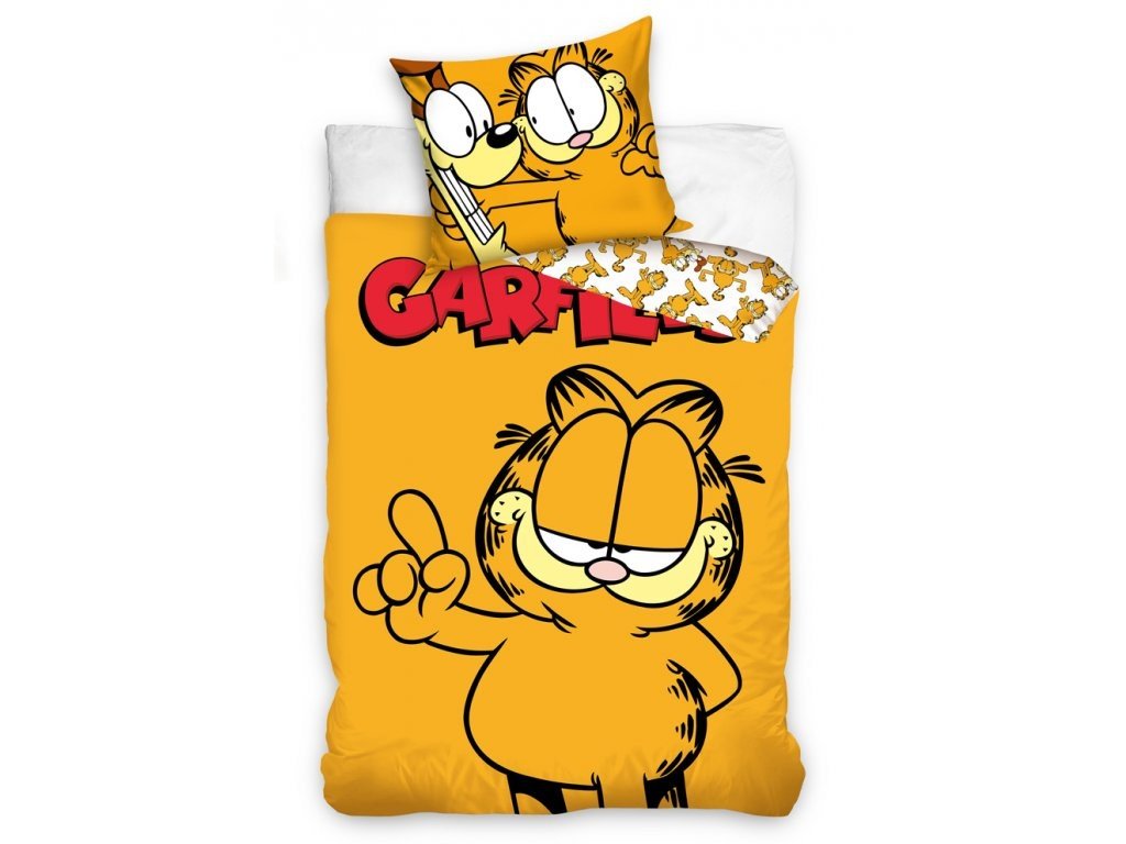 TipTrade Bavlněné povlečení 140x200 + 70x90 cm -  Kocour Garfield