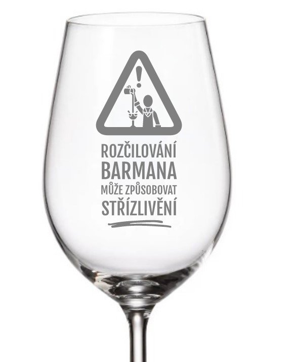 Dekorant Sklenička pro barmana STŘÍZLIVĚNÍ 350 ml 1 ks