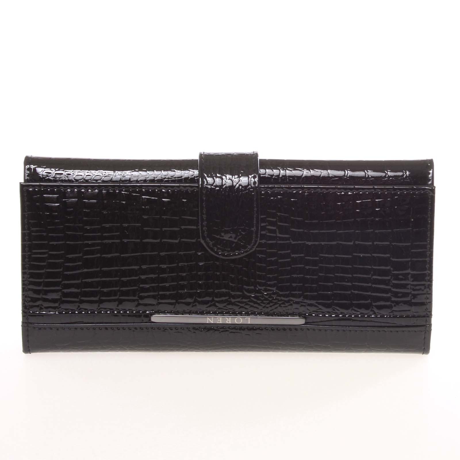 Dámská kožená peněženka černá - Loren Aness černá