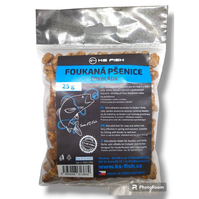KS Fish foukaná pšenice 25g čokoláda-KS211366