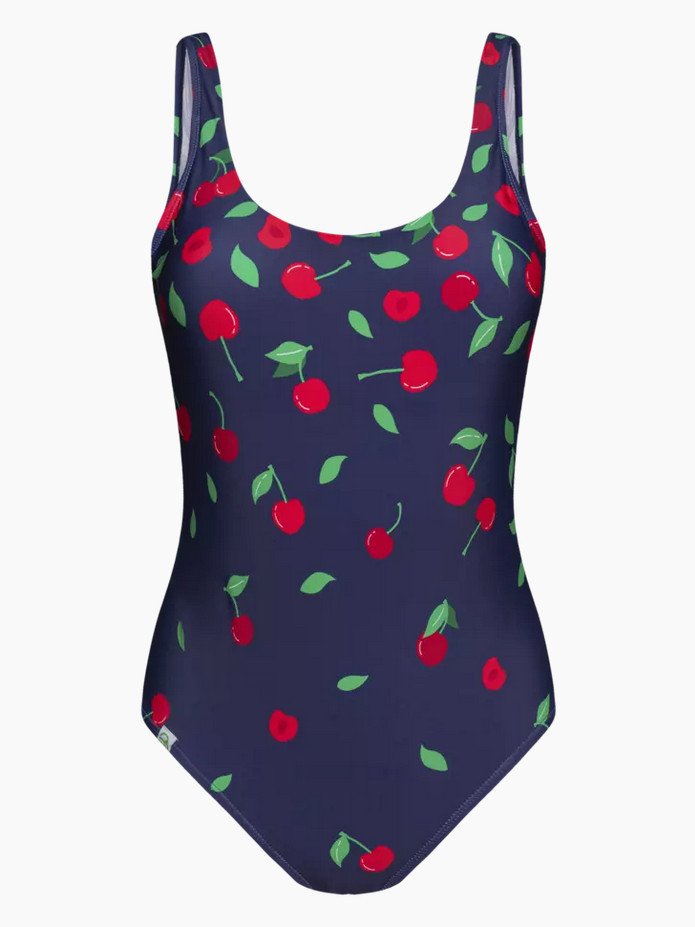 Veselé dámské jednodílné plavky Dedoles Sladké třešně (D-F-BW-SW-OPS-C-1586) XS