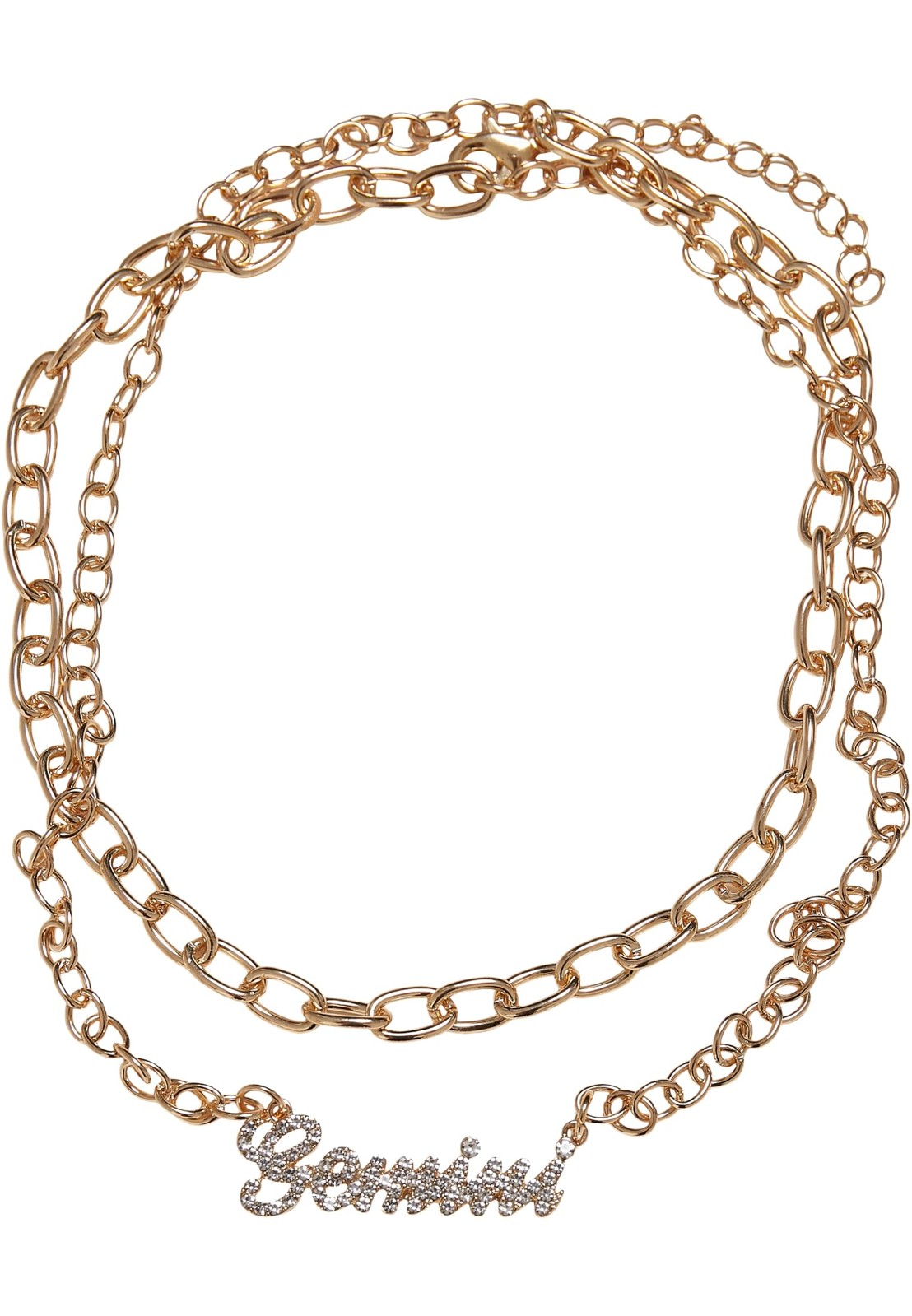 Diamantový zodiac zlatý náhrdelník gemini
