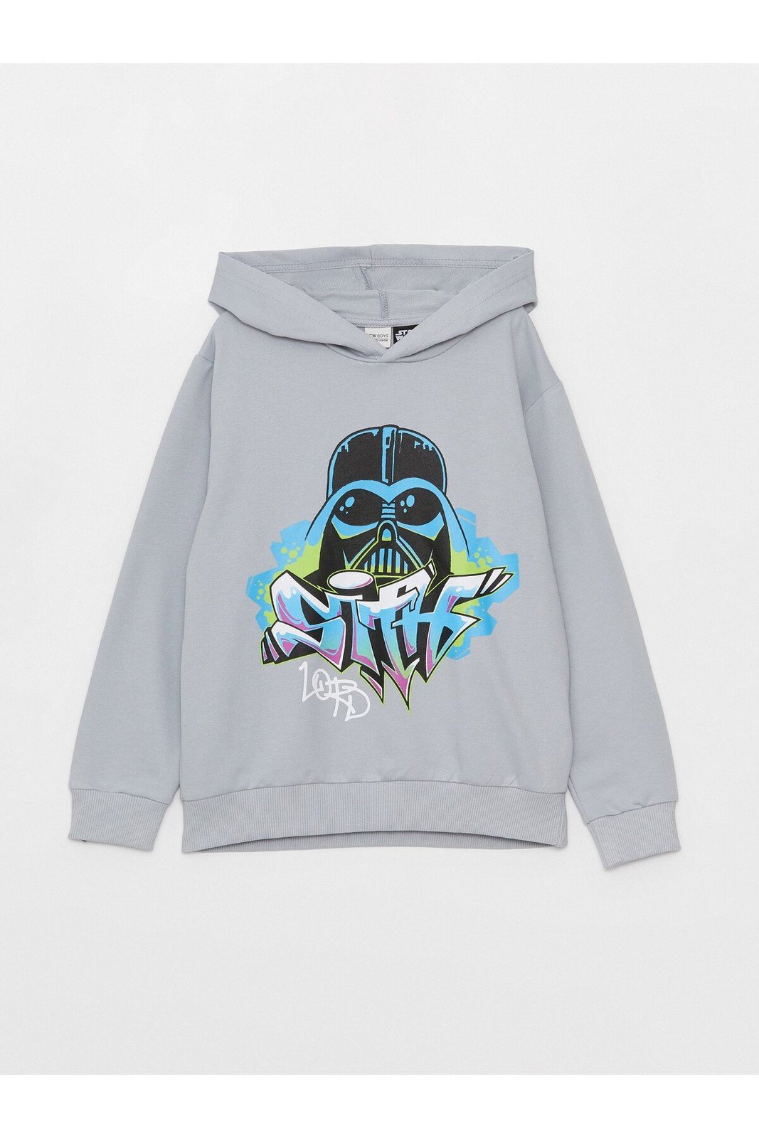 LC Waikiki Boys Hooded Star Wars Printed Long Sleeve Sweatshirt