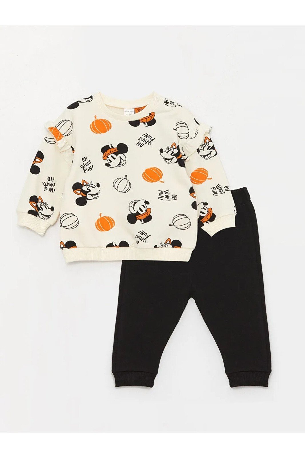 LC Waikiki Baby Girl Disney Printed Sweatshirt and Tracksuit Bottom 2-Pack