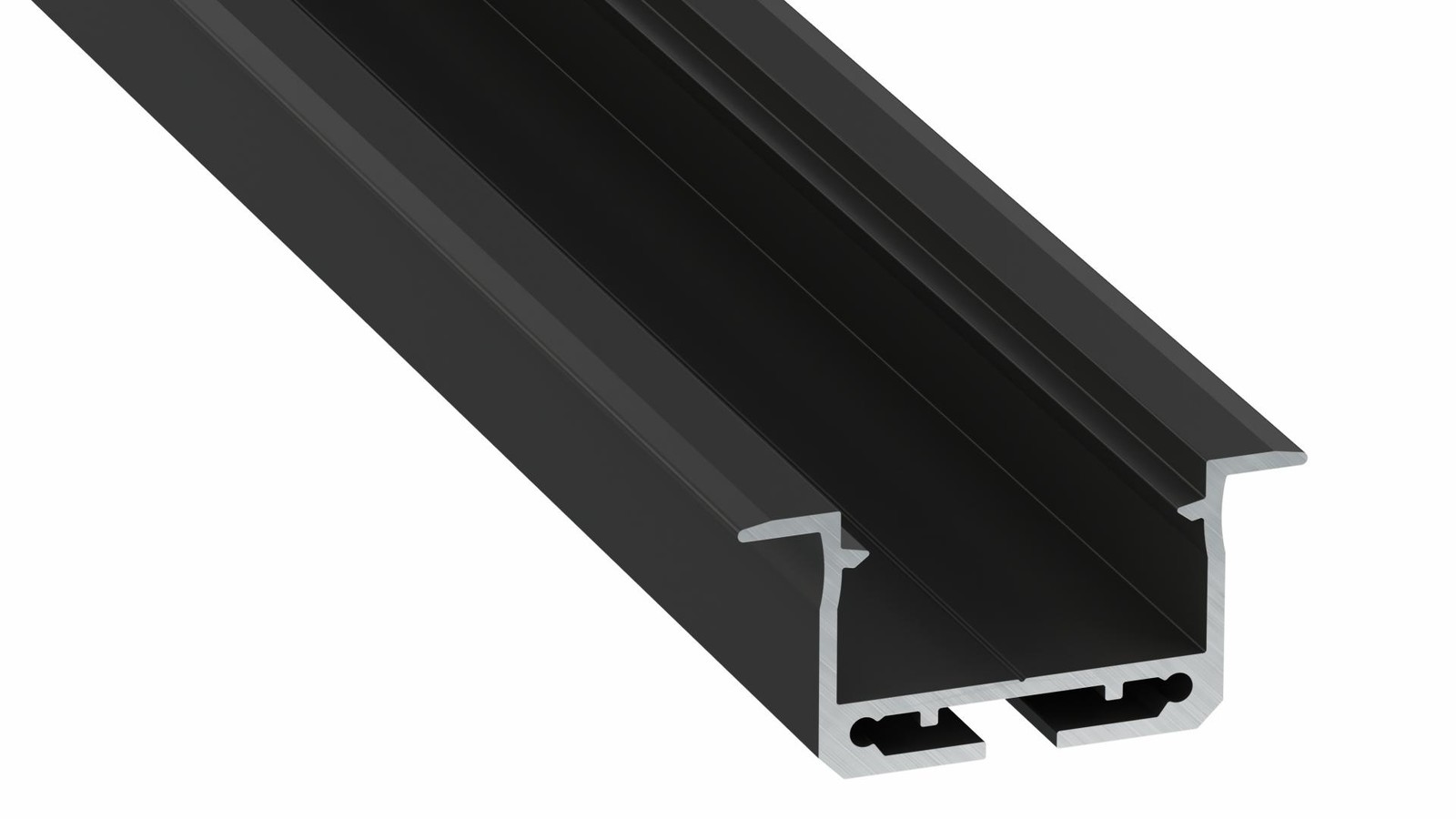 LED21 Hliníkový profil LUMINES inSileda zápustný 2m pro LED pásky, černý lakovaný