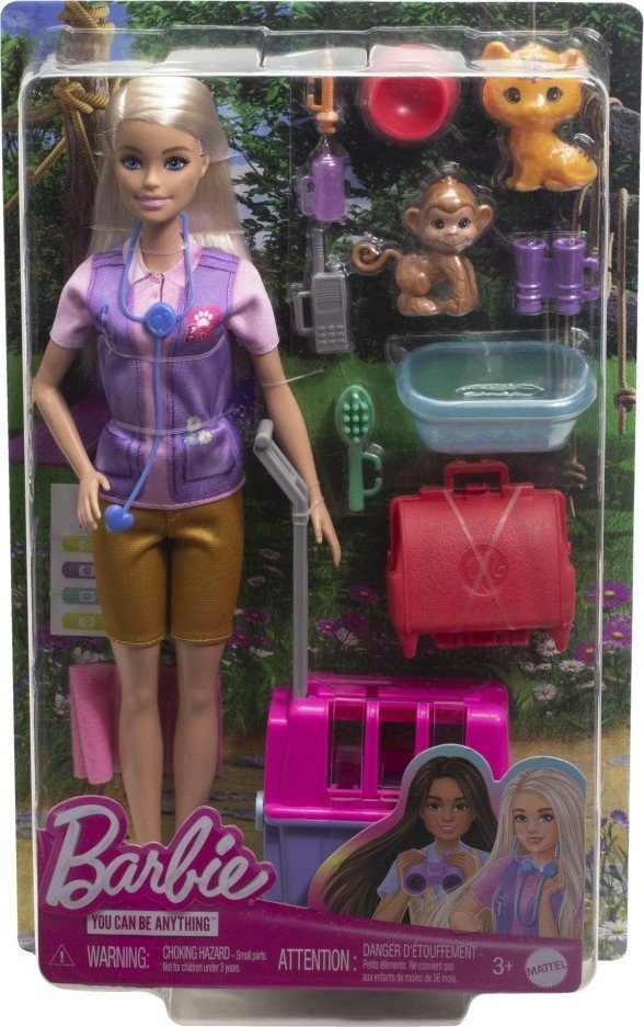 Barbie panenka zachraňuje zvířátka - blondýnka - Mattel Batman