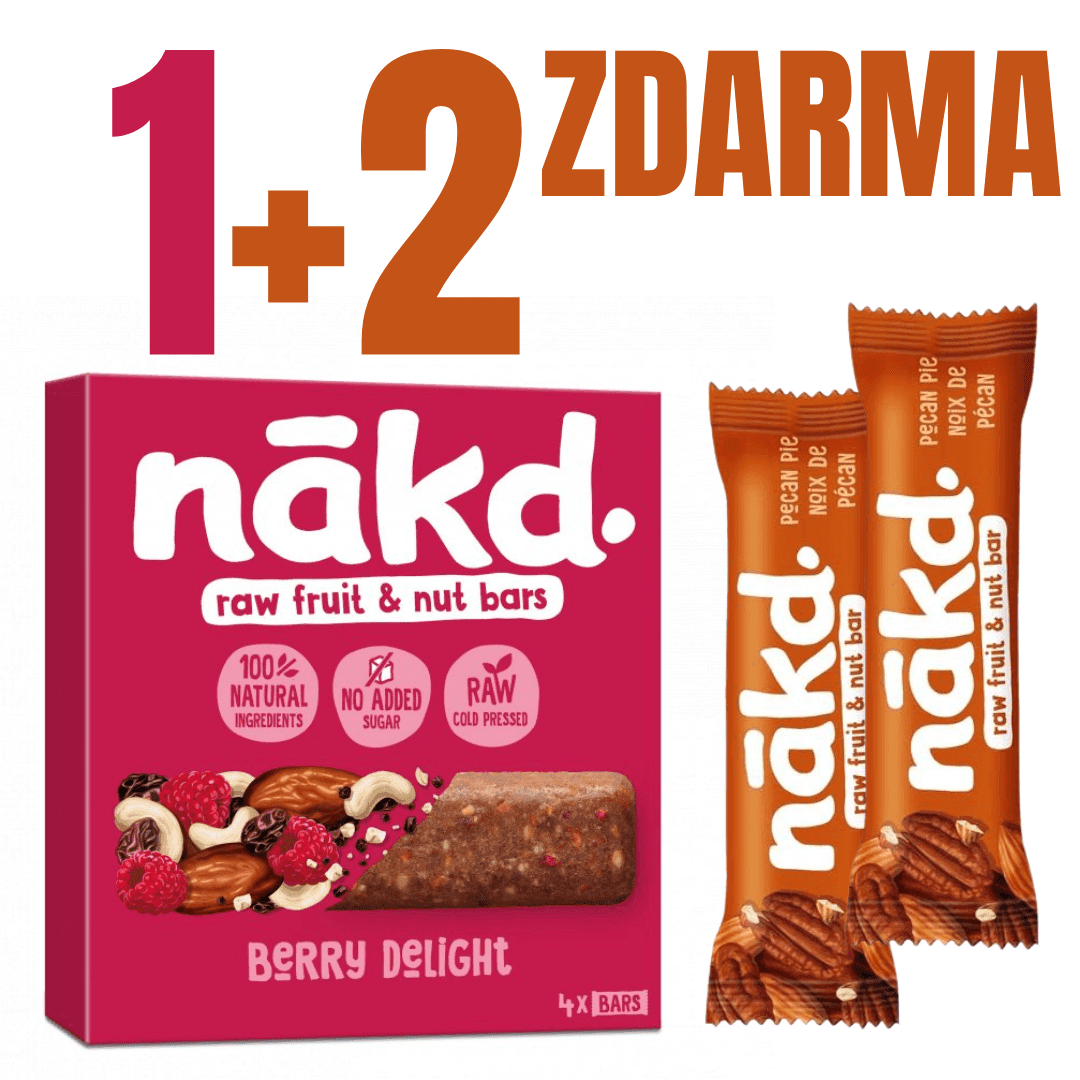 NAKD Berry Delight 4x 35g + 2ks NAKD 35g tyčinka ZDARMA