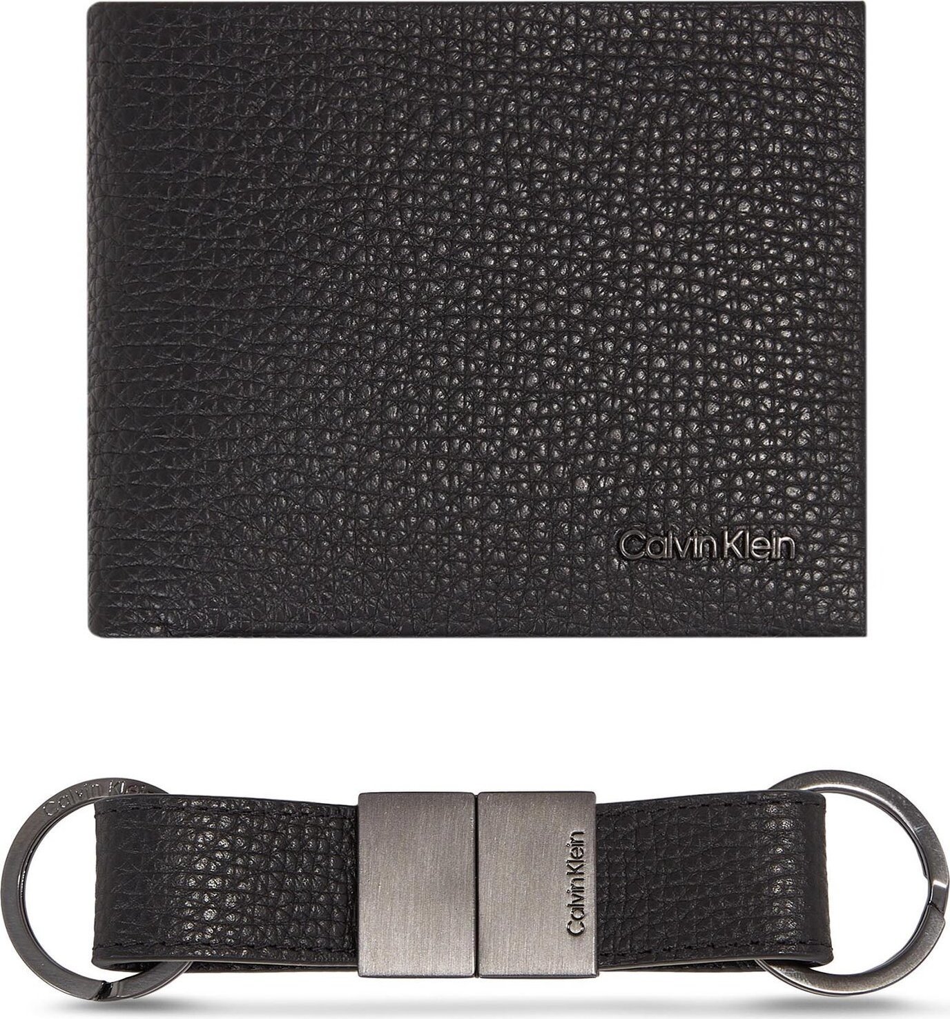 Sada peněženka a klíčenka Calvin Klein Gs Minimalism Bifold 5Cc+Keyfob K50K511023 Ck Black BAX