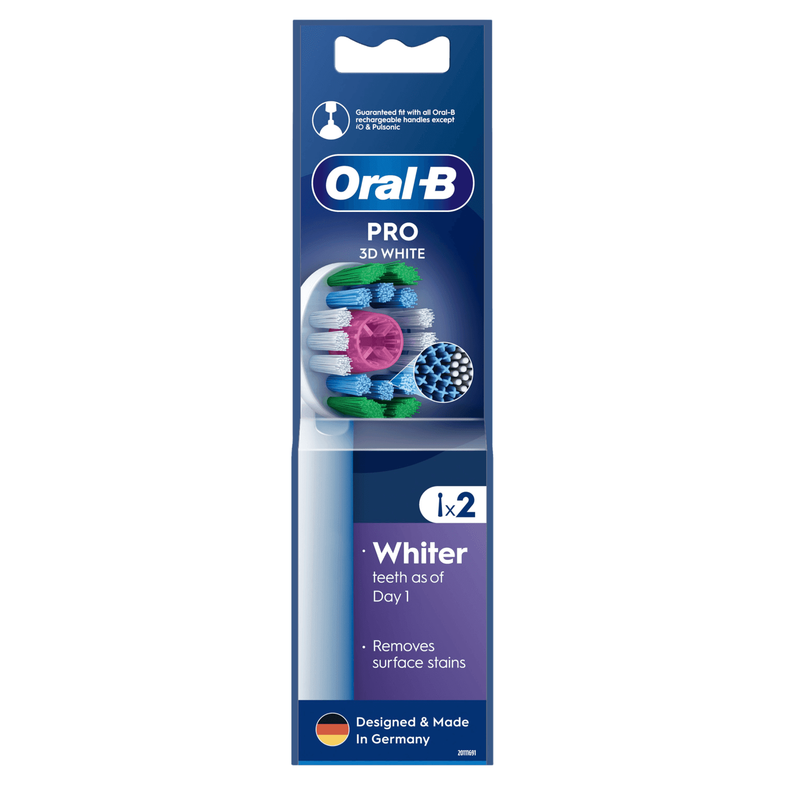 Oral-B Pro 3D White Kartáčkové Hlavy 2 ks