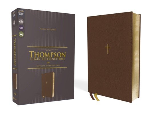 Nasb, Thompson Chain-Reference Bible, Leathersoft, Brown, 1995 Text, Red Letter, Comfort Print (Thompson Frank Charles)(Imitation Leather)