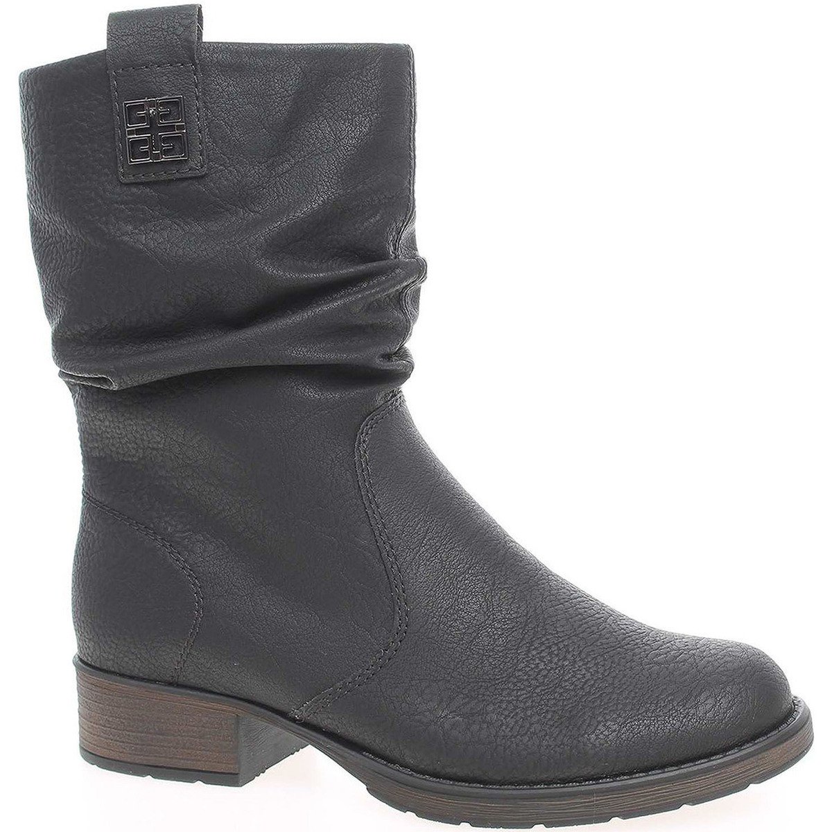 Rieker  Dámské polokozačky  Z9583-00 schwarz  Černá