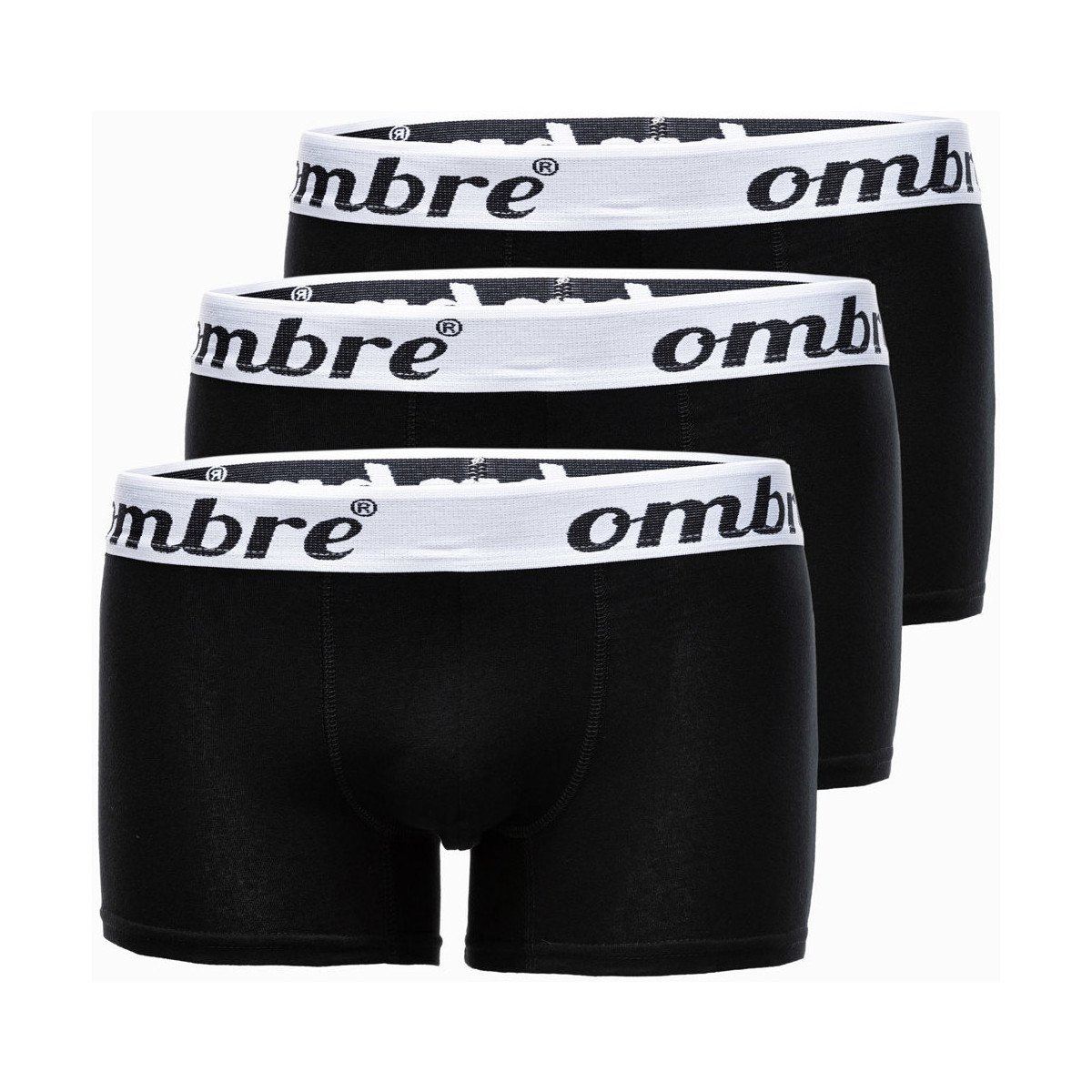 Ombre  Pánské boxerky Kay černá 3 pack  Černá