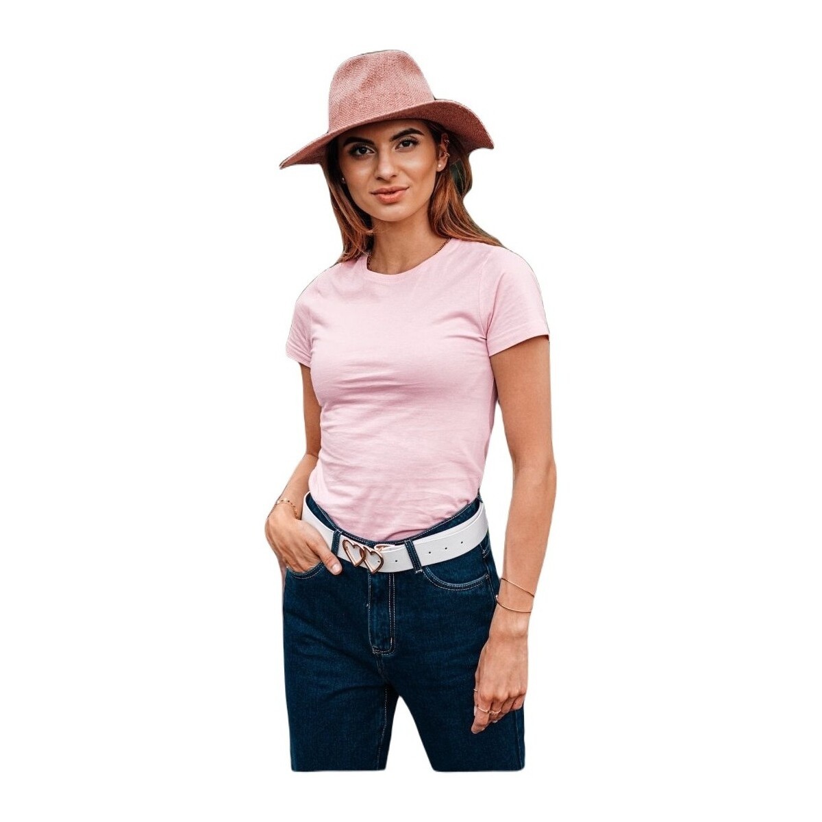 Deoti  Dámské basic tričko Meinrad světle růžová  Růžová