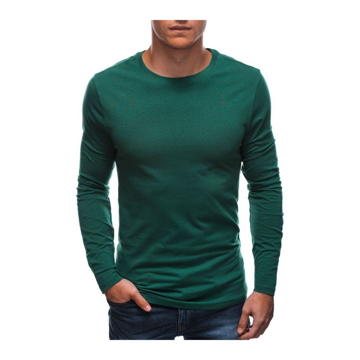 Deoti  Pánské Basic tričko s dlouhým rukávem Fuerza tmavá zelená  Zelená