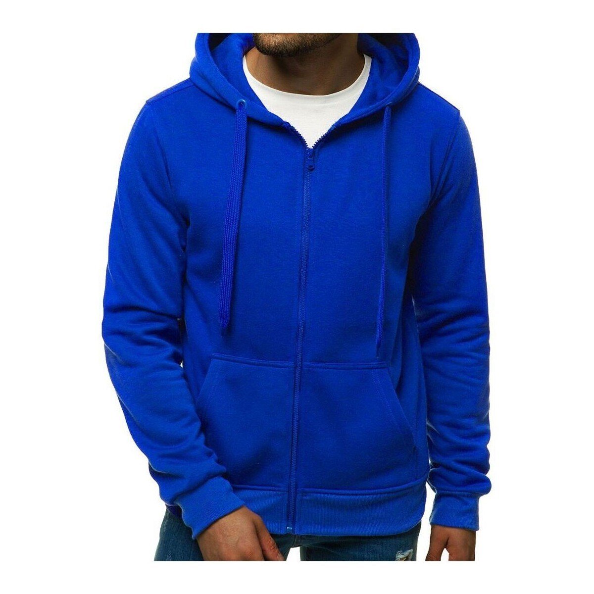 Ozonee  Pánská mikina s kapucí Woodside kobaltová  Tmavě modrá