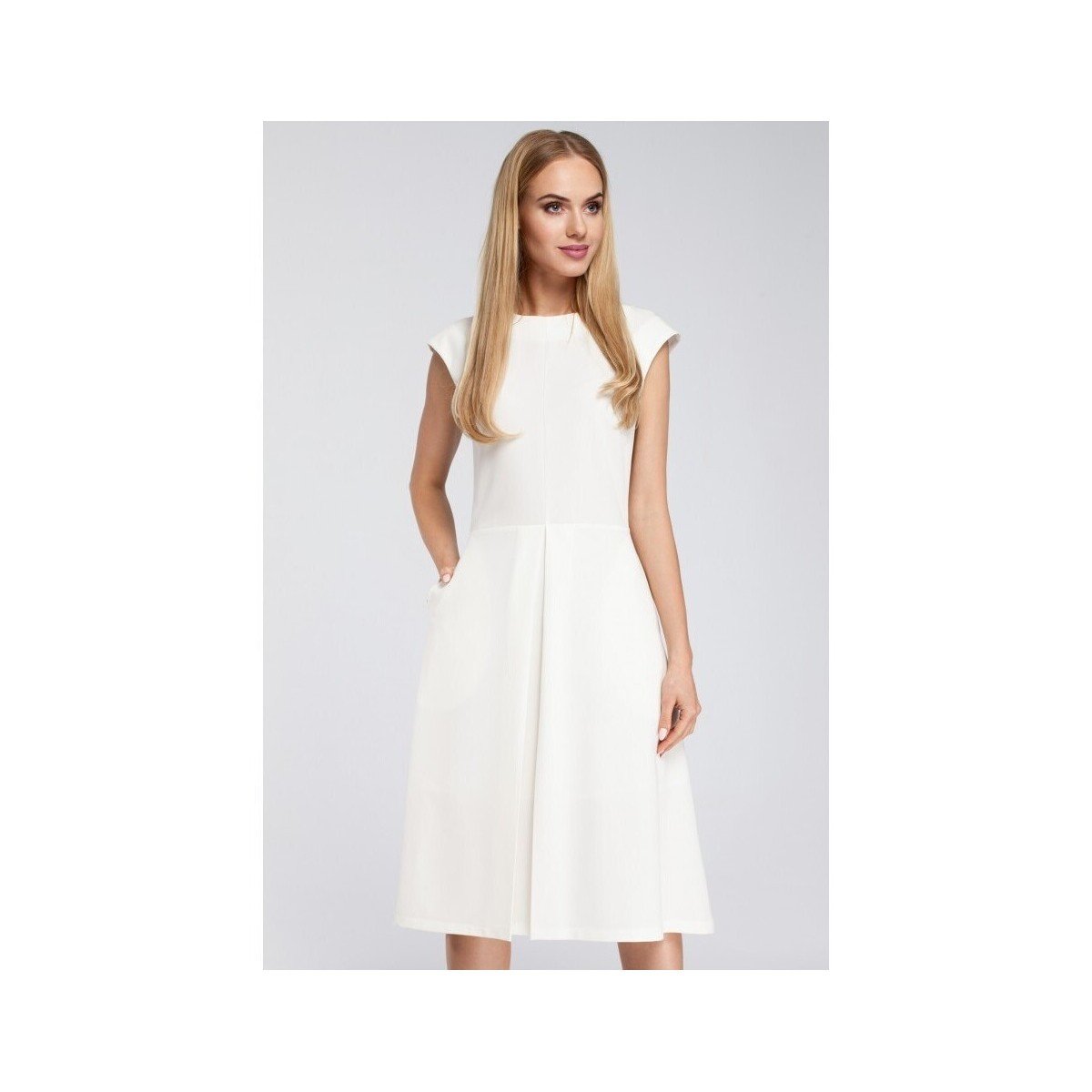 Made Of Emotion  Dámské společenské šaty Pura M296 ecru  Bílá