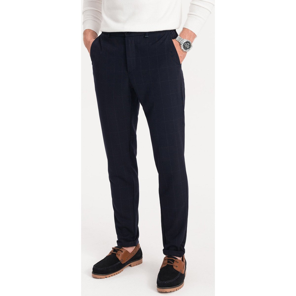 Ombre  Pánské chinos Yspalloc navy  Tmavě modrá