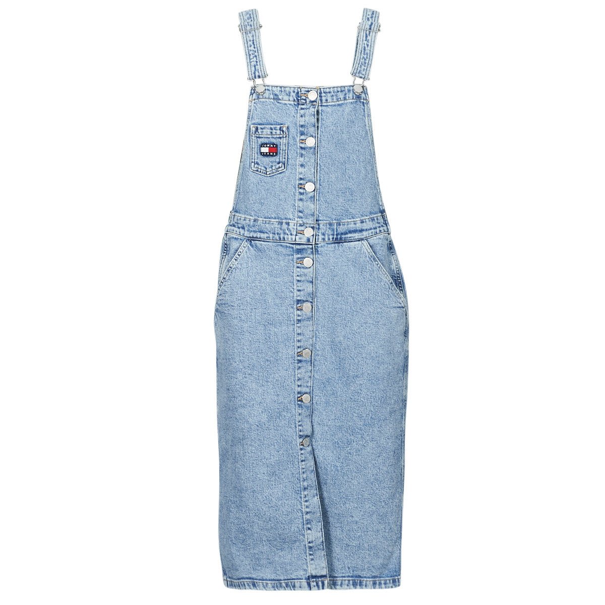 Tommy Jeans  DUNGAREE BF MIDI DRESS CG4114  Modrá