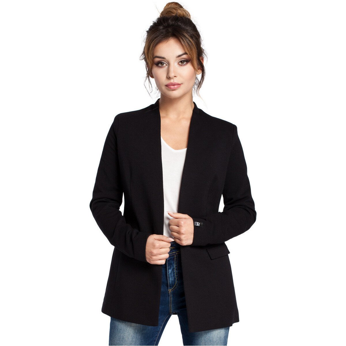 Bewear  Dámské dlouhé sako Anton B030 černá  Černá