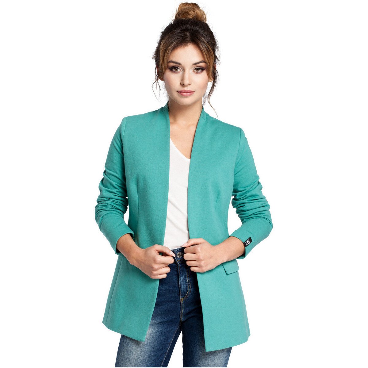 Bewear  Dámské dlouhé sako Anton B030 světle modrá  Modrá