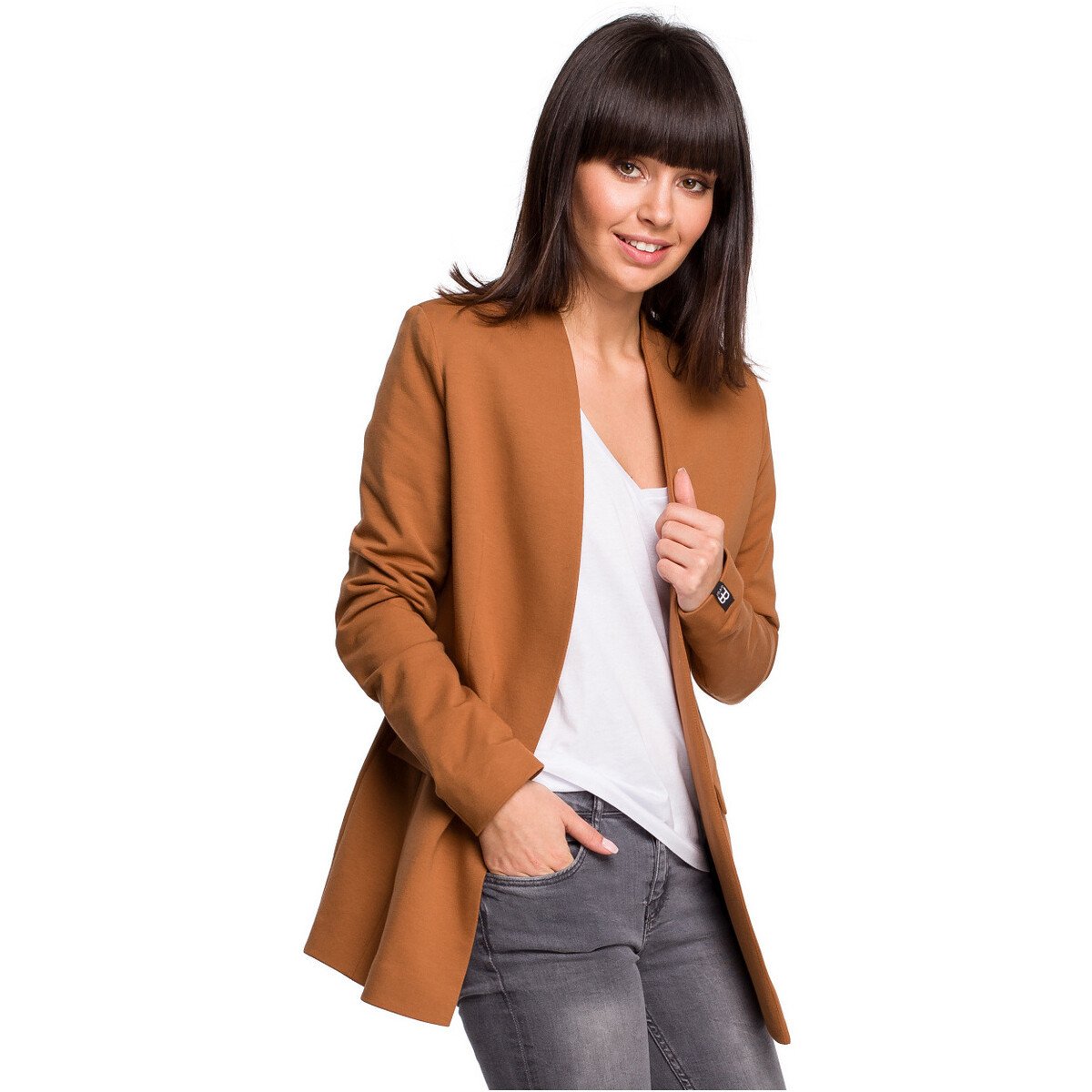 Bewear  Dámské dlouhé sako Wendelin B102 hnědá  Hnědá