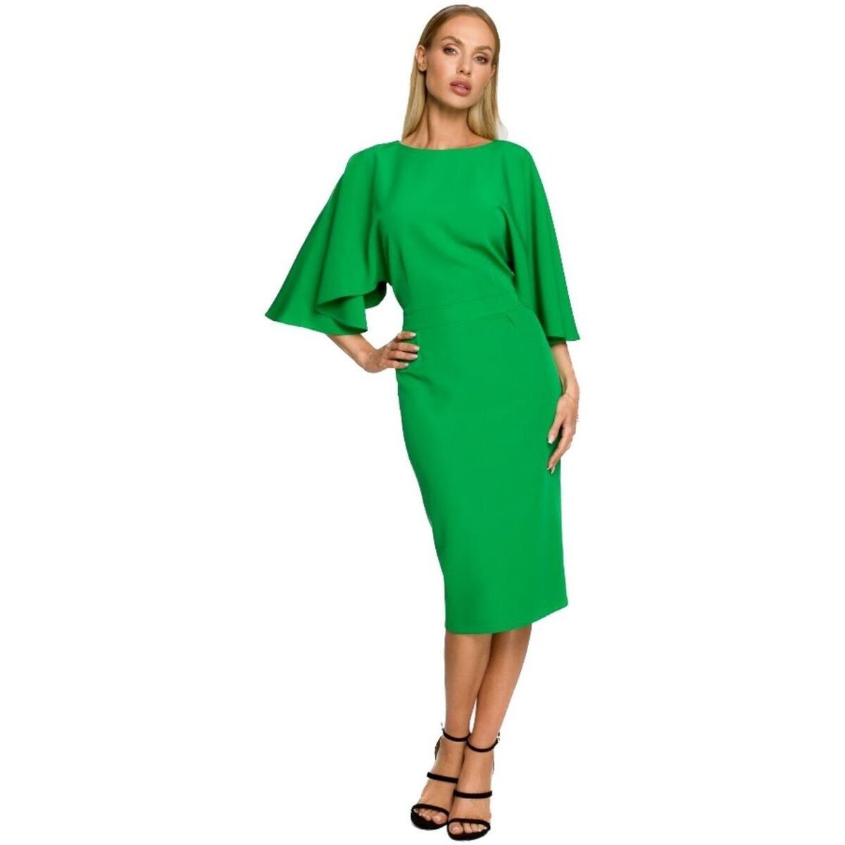 Made Of Emotion  Dámské midi šaty Suh M700 zelená  Zelená