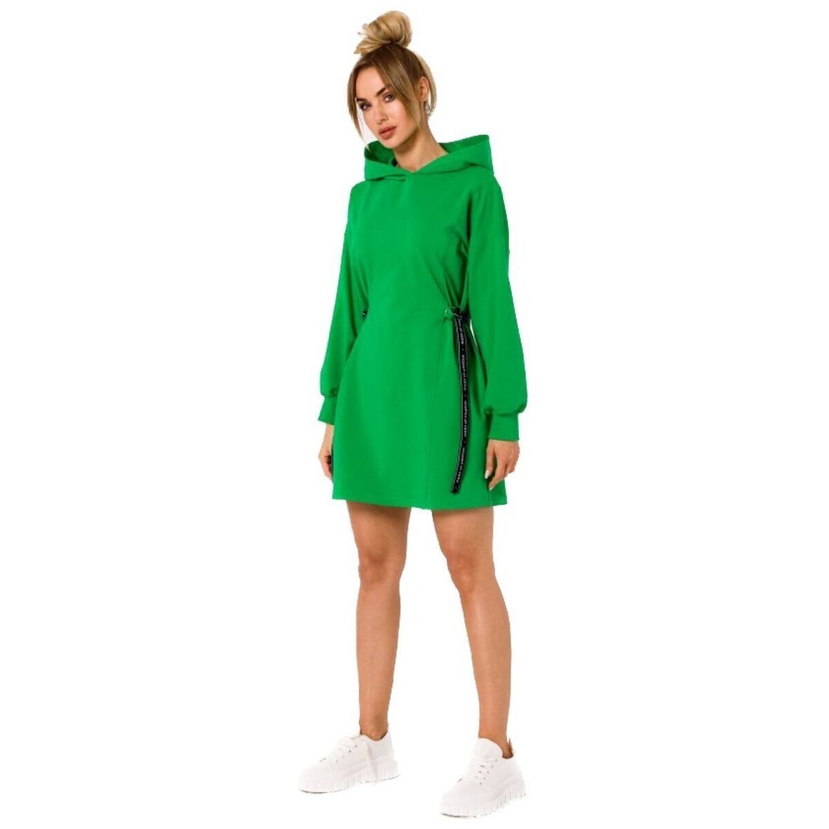 Made Of Emotion  Dámské mikinové šaty Estrilla M730 zelená  Zelená