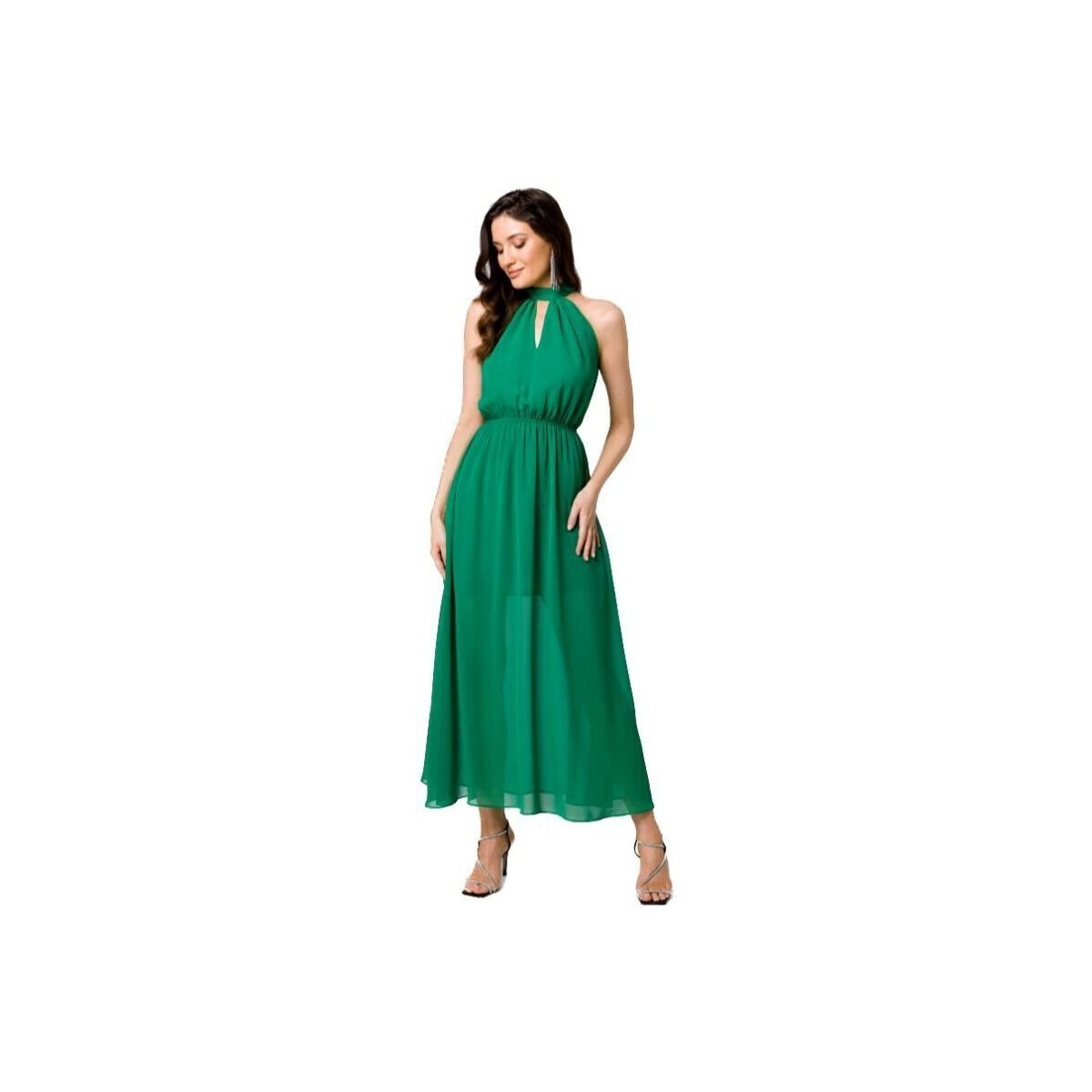 Makover  Dámské maxi šaty Teratu K169 světle zelená  Zelená