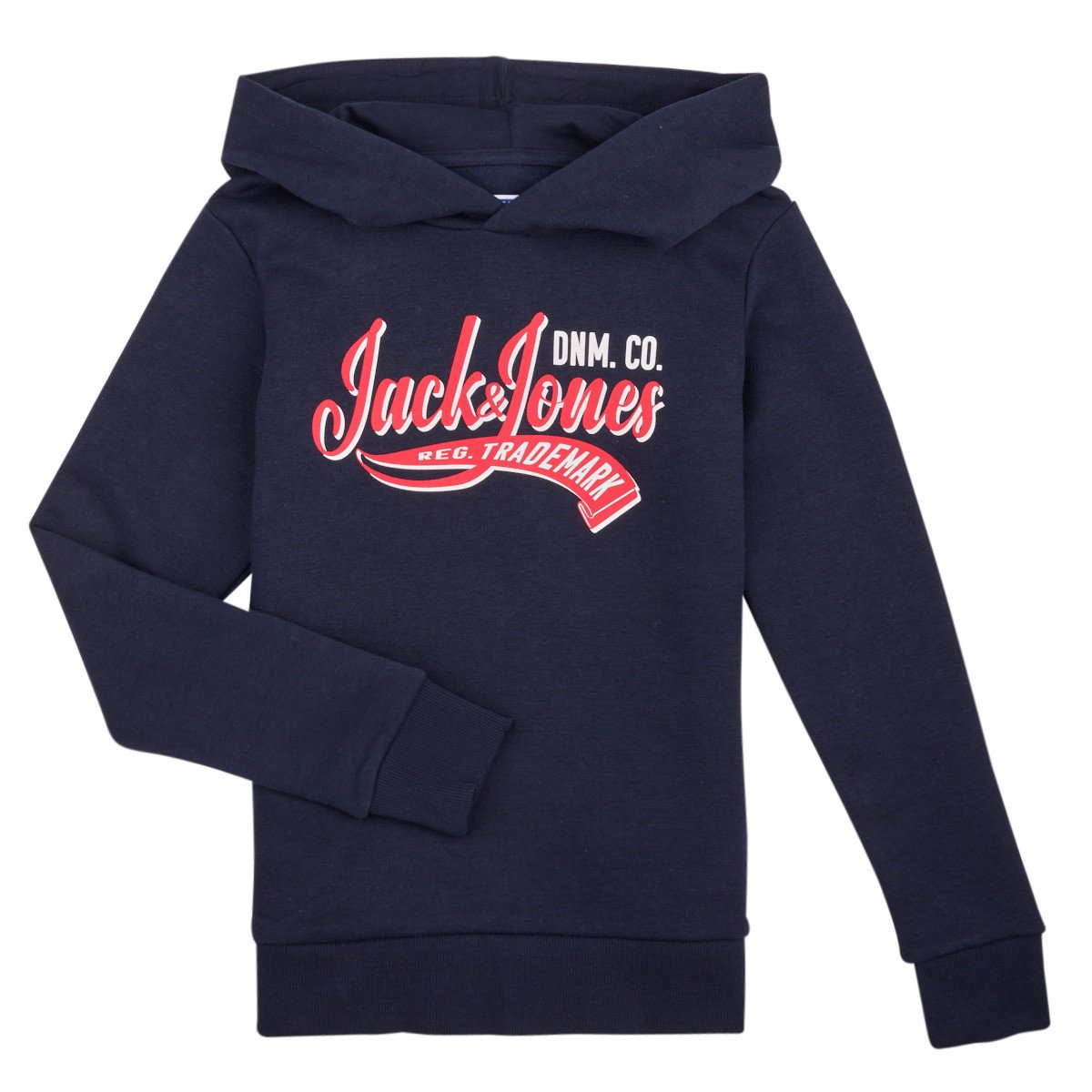 Jack & Jones  JJELOGO SWEAT HOOD 2 COL 24 SNJNR  Tmavě modrá