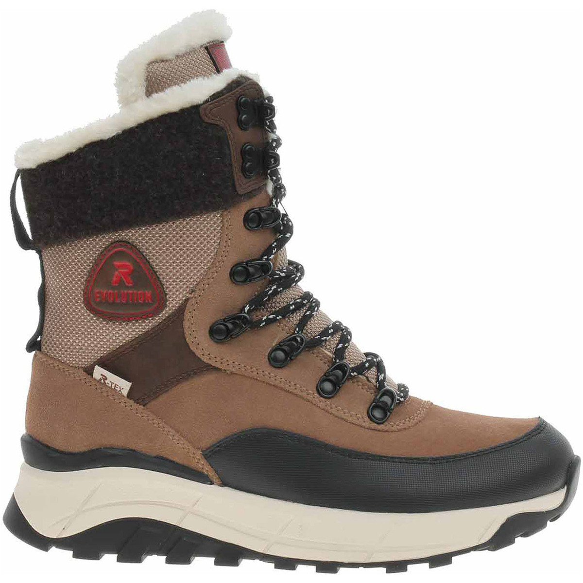 Rieker  Dámská kotníková obuv  W0066-64 beige kombi  Béžová