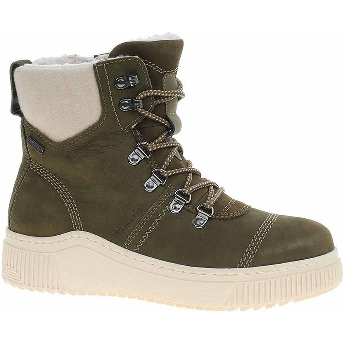 Tamaris  Dámská kotníková obuv  8-86219-29 khaki  Zelená