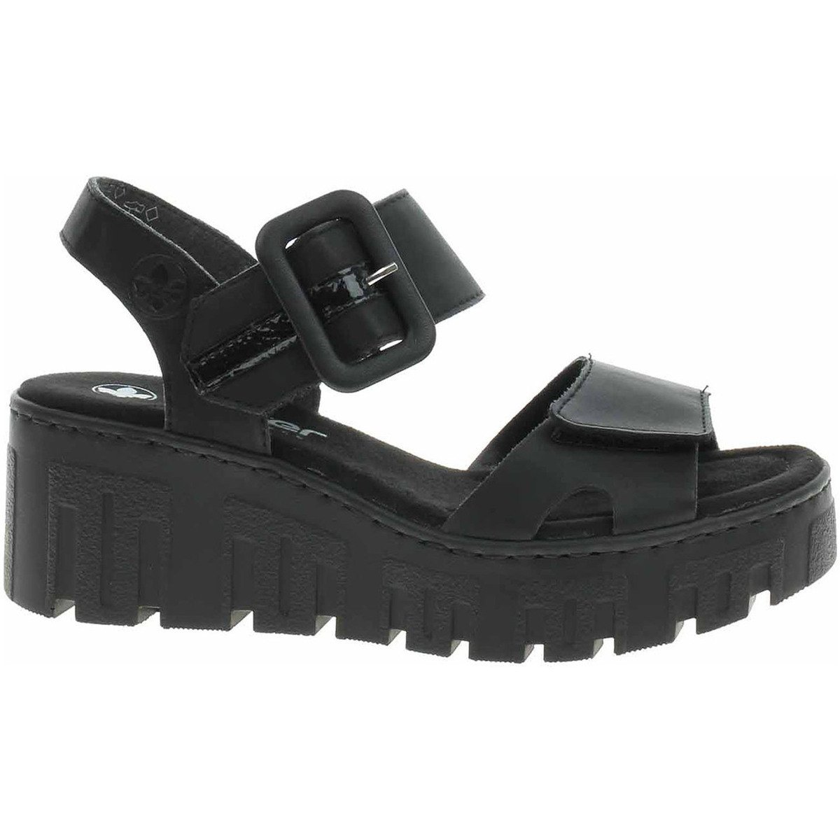 Rieker  Dámské sandály  68050-00 schwarz  Černá