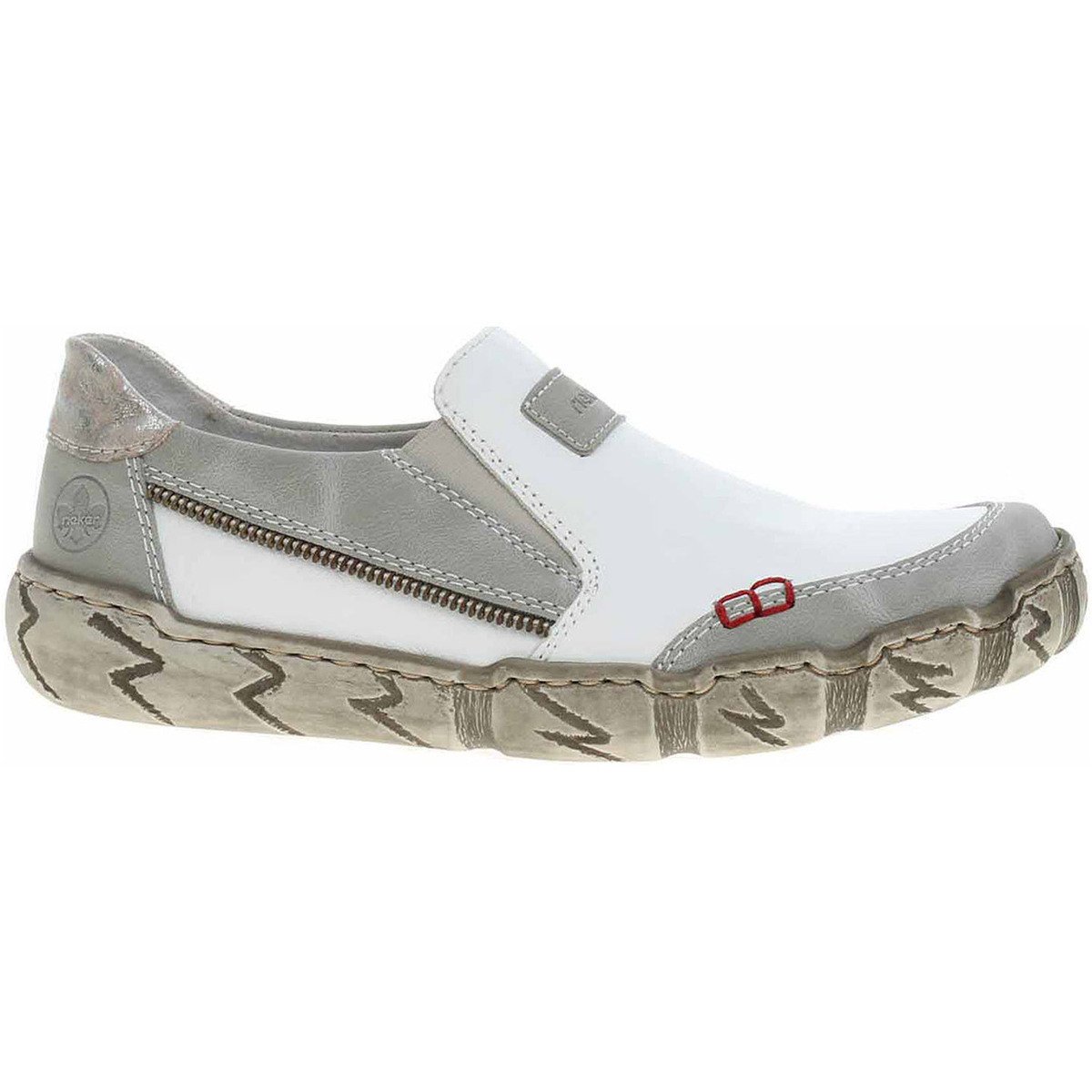 Rieker  Dámská obuv  L0359-80 weiss kombi  Bílá