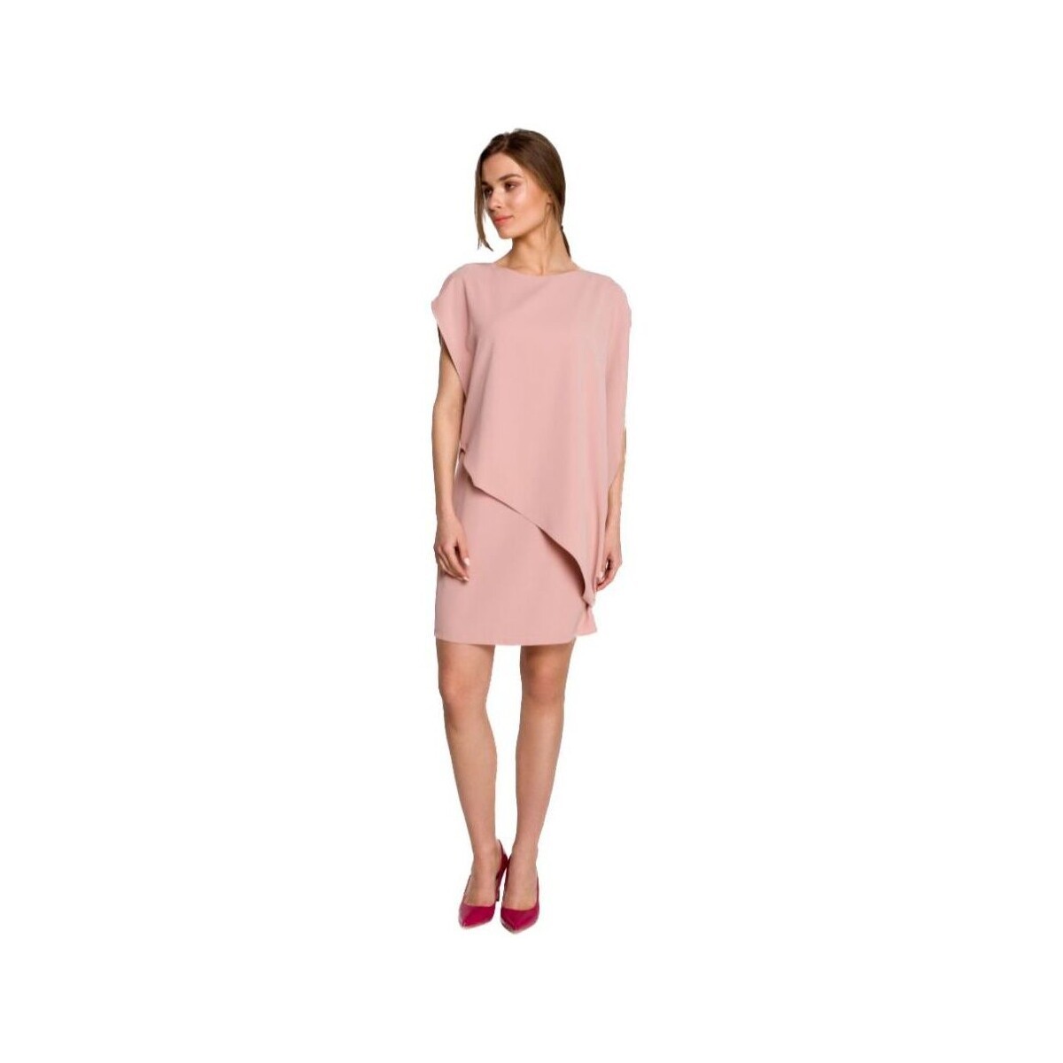 Style  Dámské mini šaty Ishilla S262 pudrová růžová  Růžová