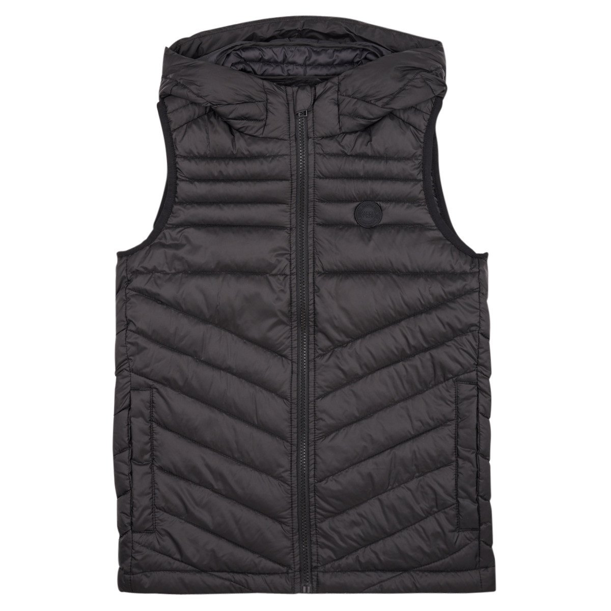 Jack & Jones  JJEHERO BODYWARMER HOOD NOOS JNR  Černá