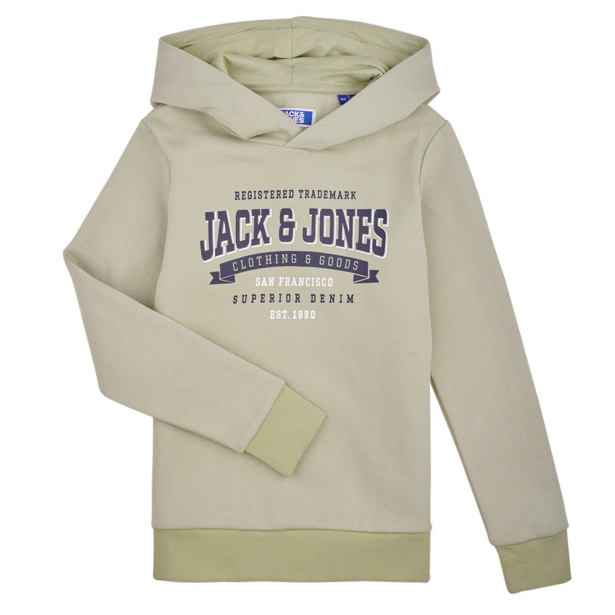 Jack & Jones  JJELOGO SWEAT HOOD 2 COL 24 SNJNR  Zelená