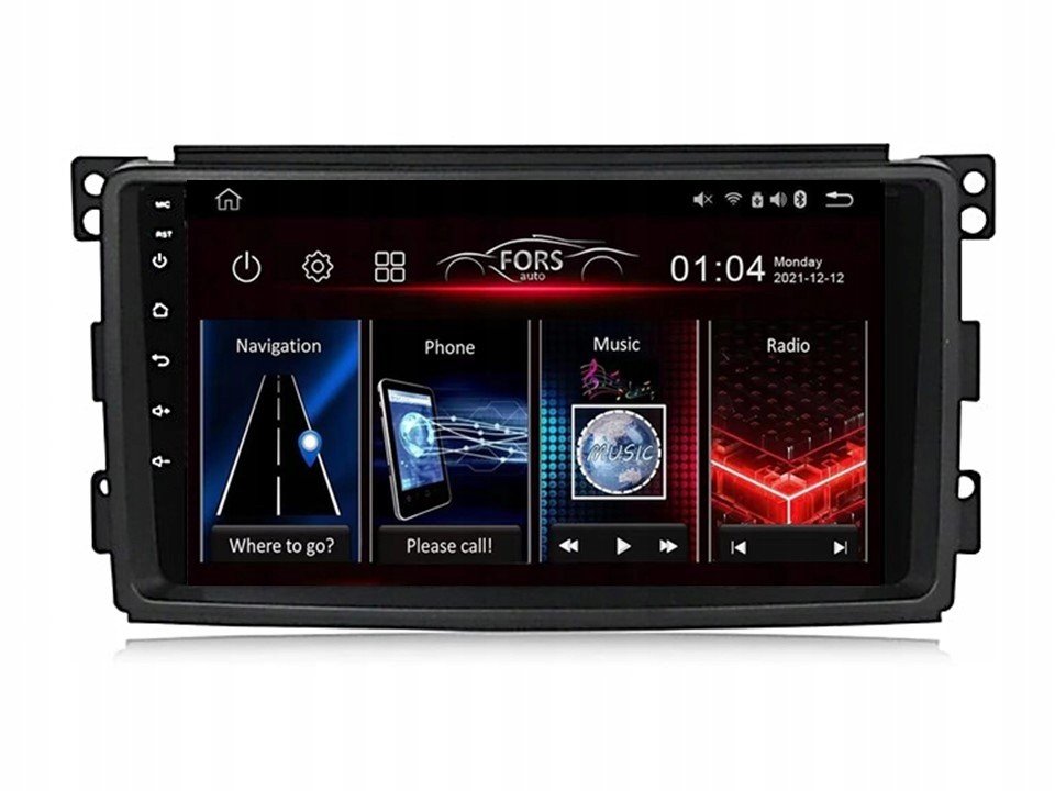 Rádio Android M150 Benz Smart Fortwo 2005-2010