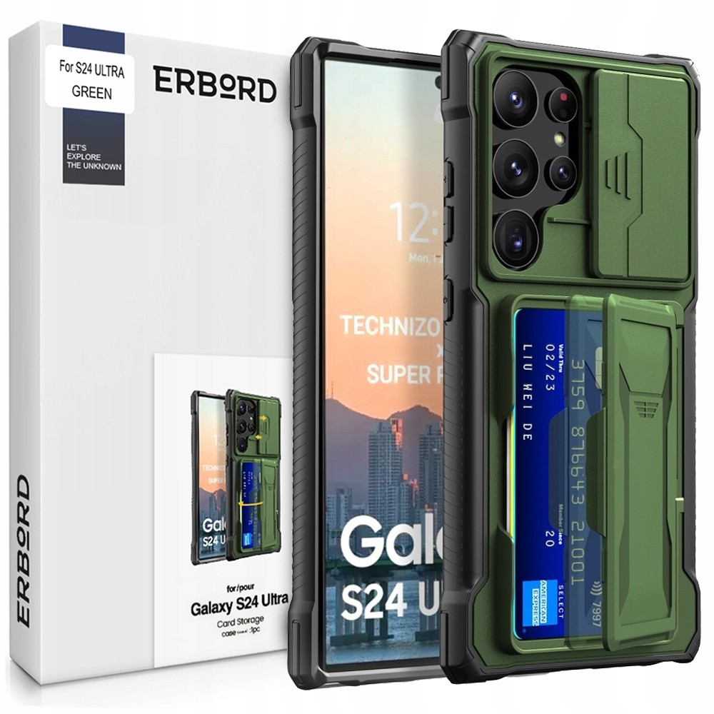Pouzdro pro Samsung Galaxy S24 Ultra, kapsa na karty, ochrana fotoaparátu peněženka