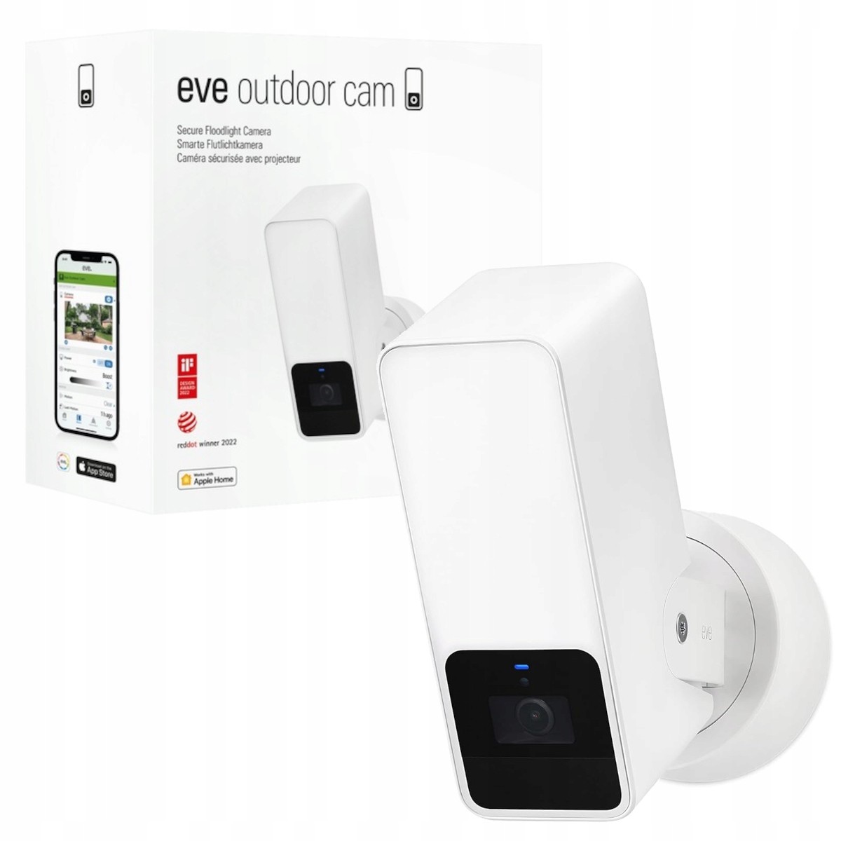 Eve Outdoor Cam Venkovní kamera, pohybový senzor IP55 iOS HomeKit 157°