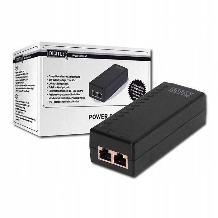 Inector PoE DN-95102 48V, 15.4W 802.3af