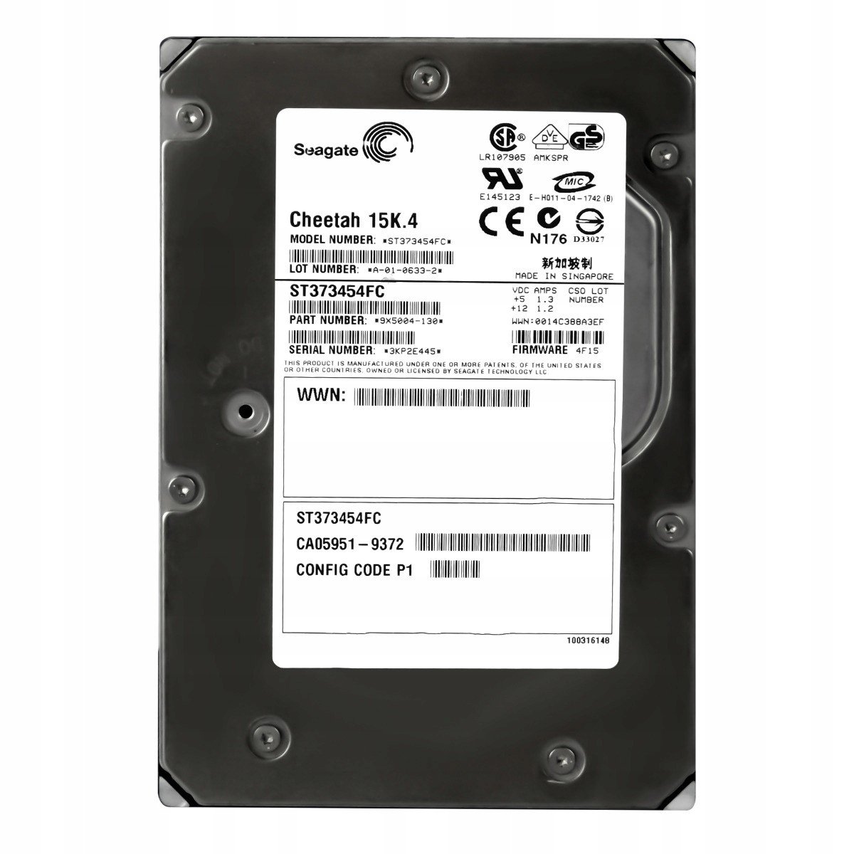 Fujitsu CA05951-9372 73GB 15K 8MB Fc 3,5'' ST373454FC