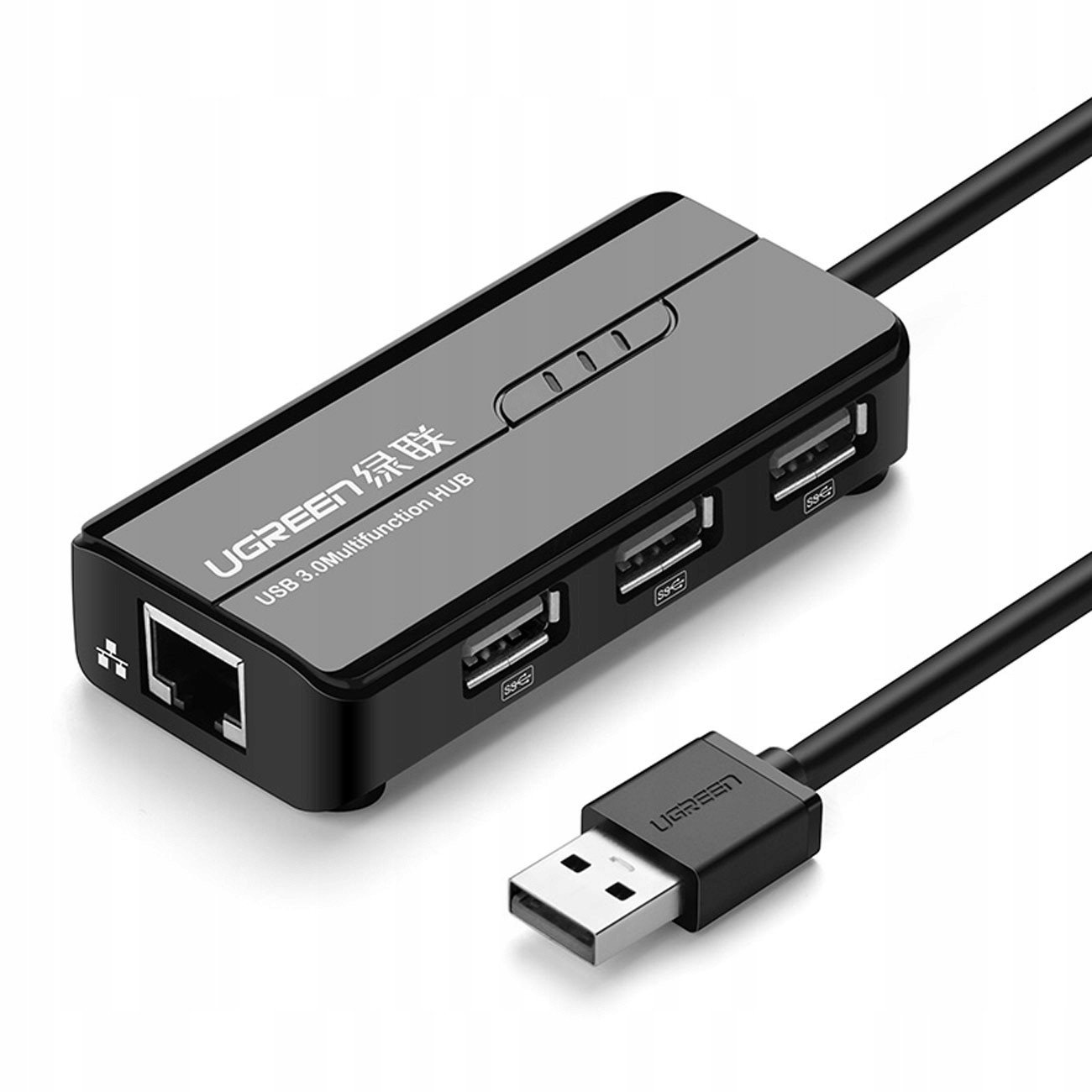 Ugreen Síťový Adaptér Ethernet Hub Usb RJ45 10/100Mbps 3x Usb 2.0