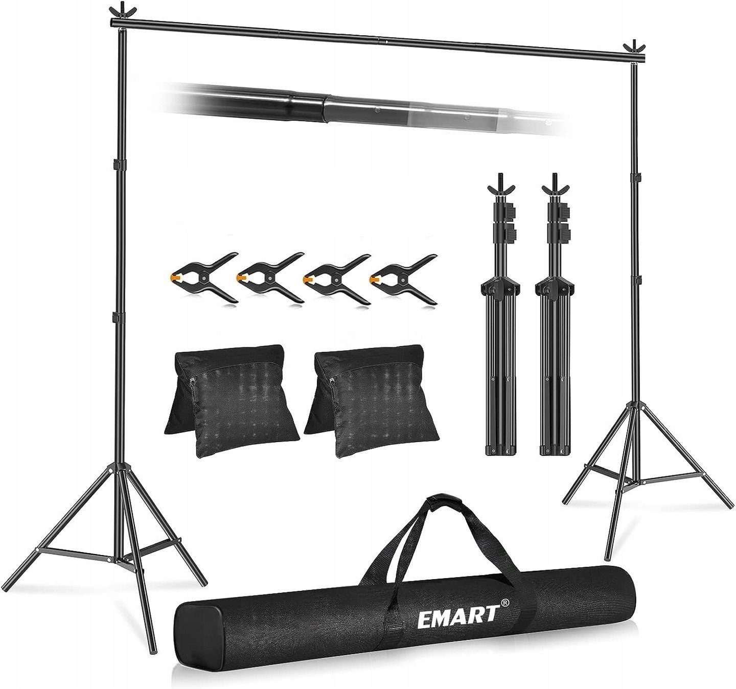 Stativ Belka Sada Pro Zařízení Pozadí 2x3M Emart 4 Klipsy