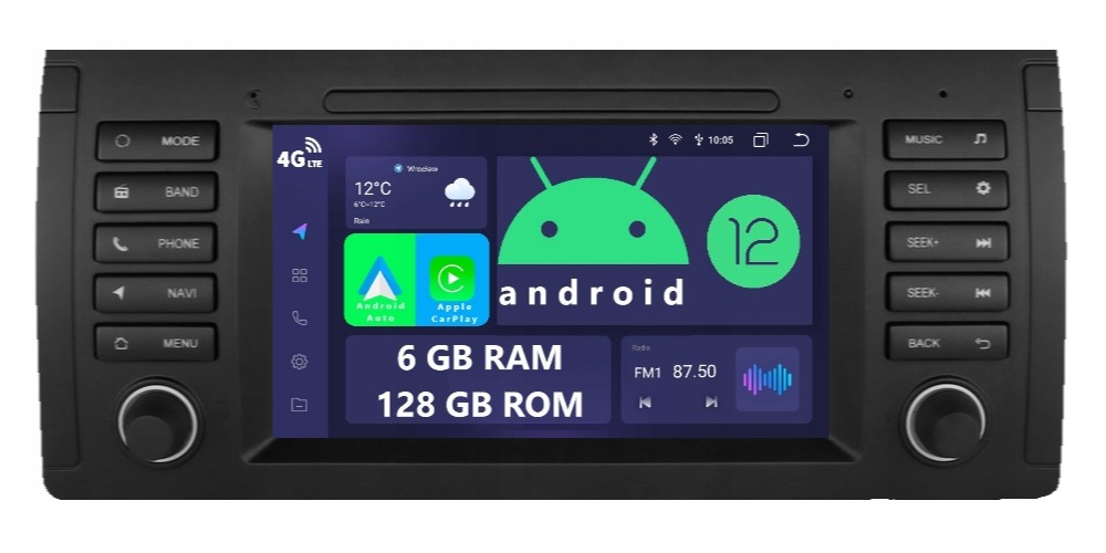 Android Navigace Bmw X5 E53 6/128GB Dsp Carplay Lte Qled