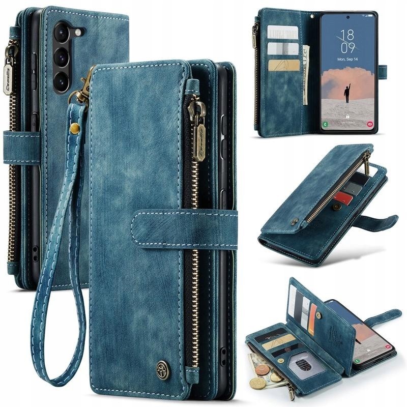 CaseMe Wallet Kožené pouzdro Pouzdro+Peněženka pro Galaxy S23
